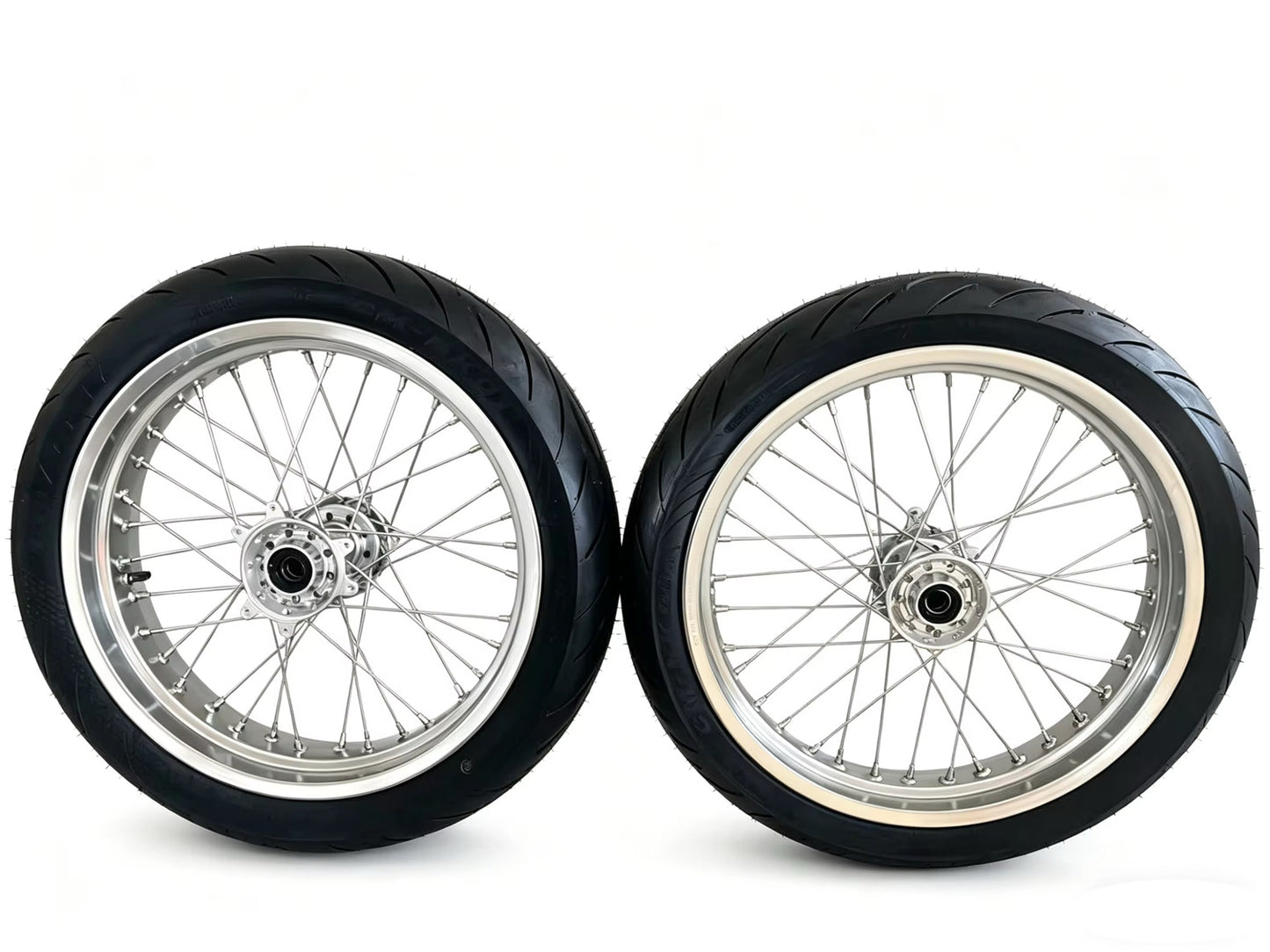 Ultra bee chrome supermoto wheelset