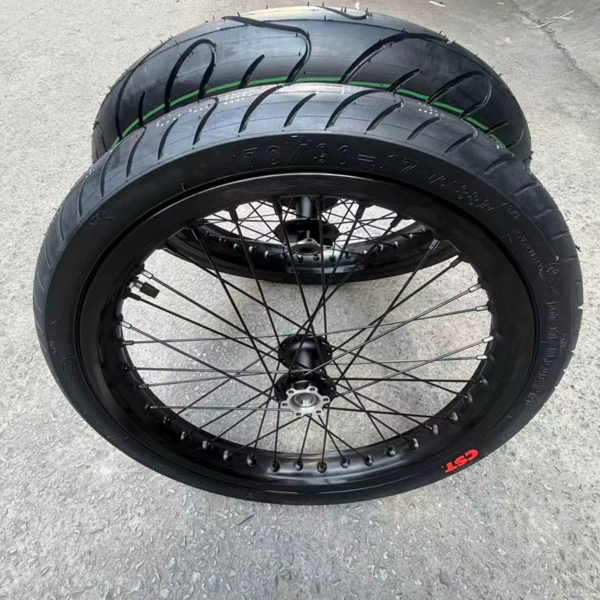 Surron/Talaria/Eride/79bike black cst supermotos wheelset (20-30 day shipping)