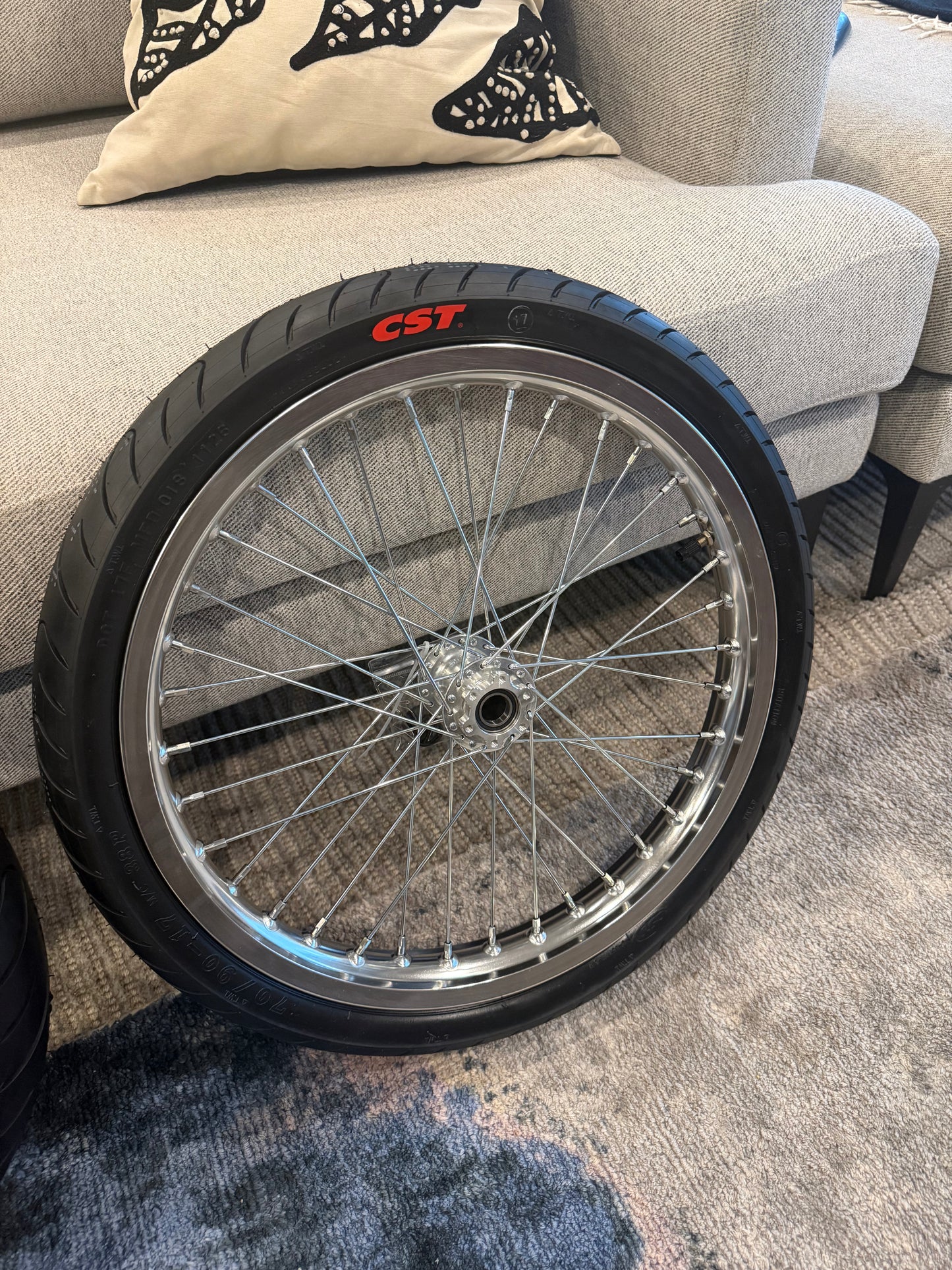 Talaria x3 chrome CST supermoto wheelset