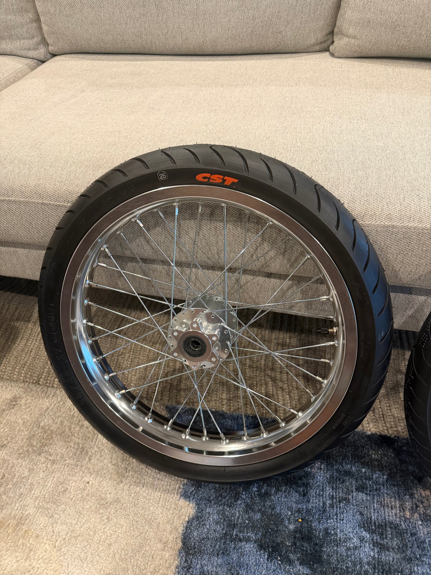 Talaria x3 chrome CST supermoto wheelset