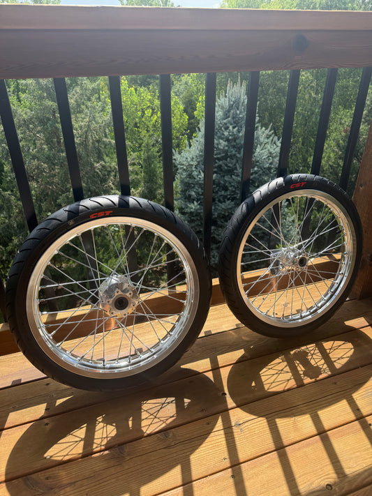 Talaria x3/mx3/mx4 chrome CST supermoto wheelset (preorder)