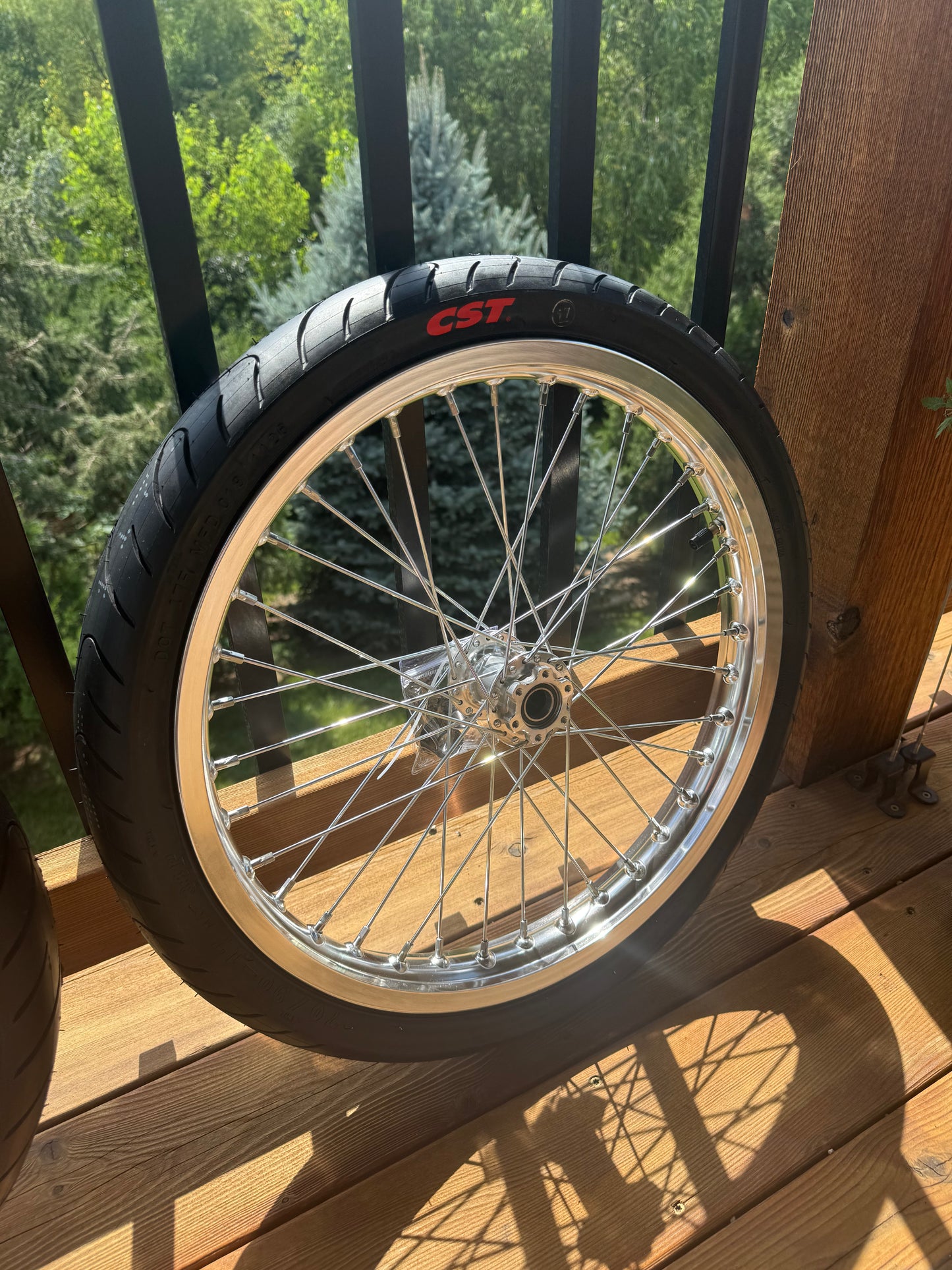 Talaria x3 chrome CST supermoto wheelset