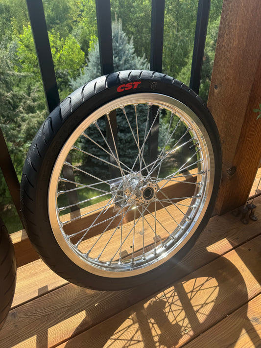 Talaria x3/mx3/mx4 chrome CST supermoto wheelset (preorder)