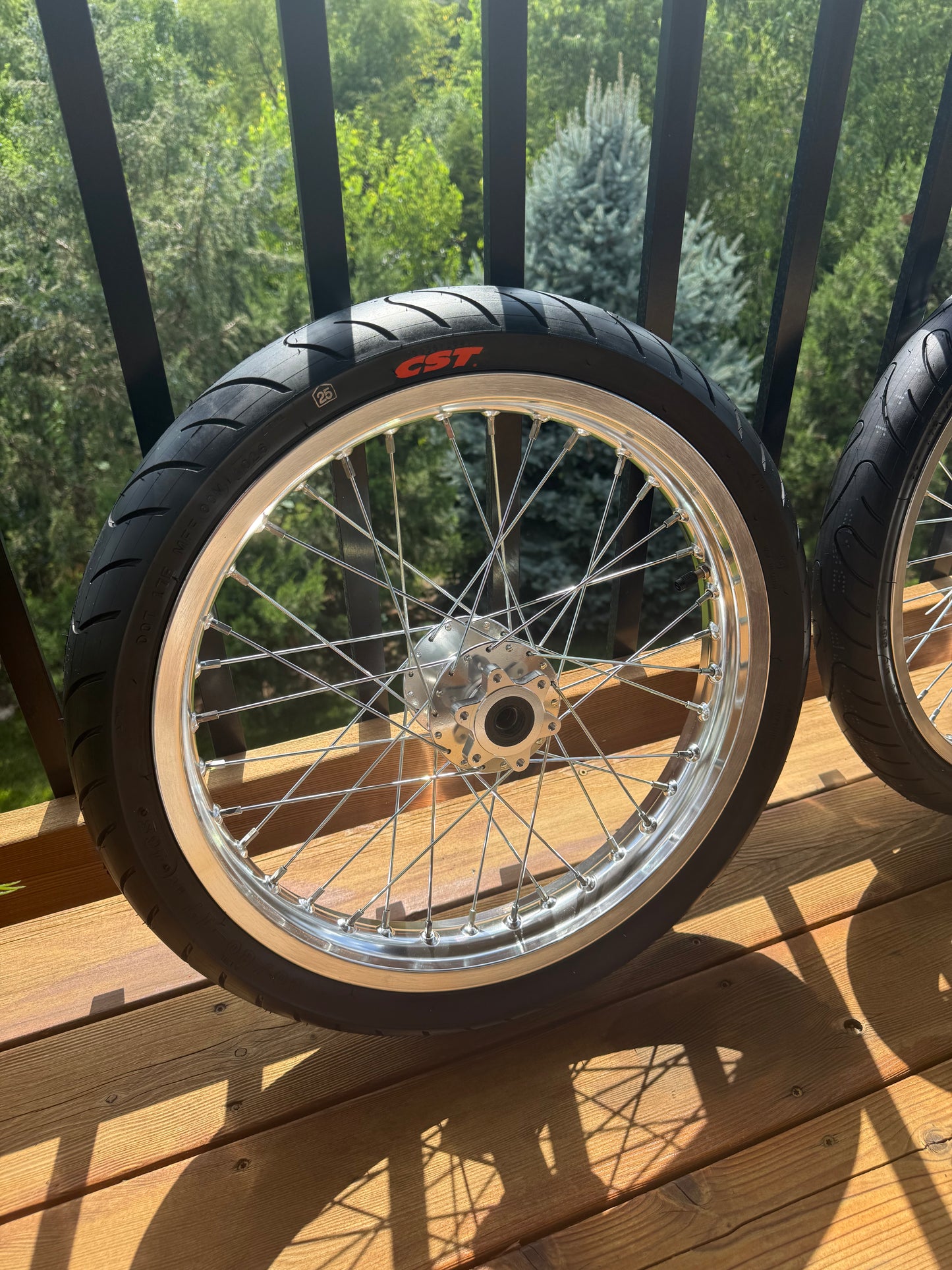 Talaria x3 chrome CST supermoto wheelset