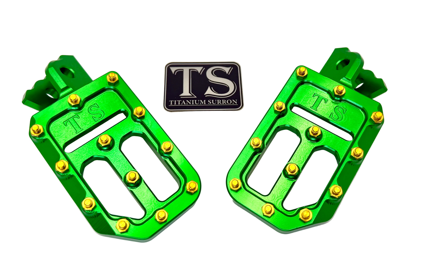 TS Custom Foot Pegs w/ Titanium Grips for Surron and Most Light E-moto