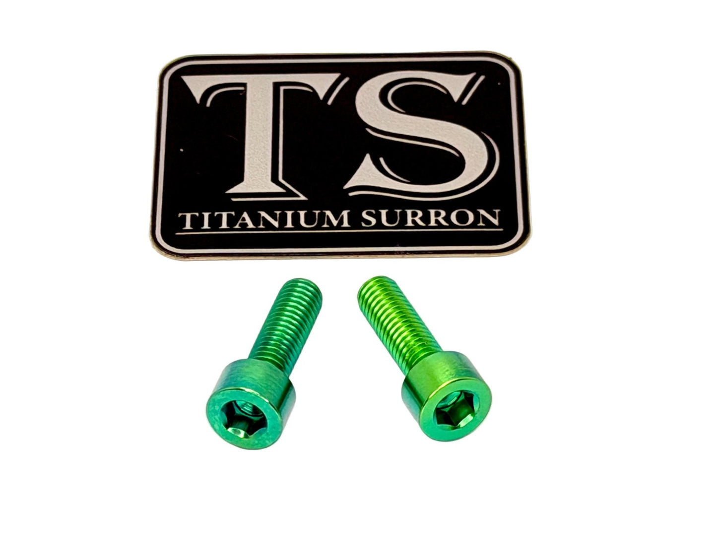 Titanium Surron Ultra Bee Headlight Bracket bolts by Prickly for Baja Squadron